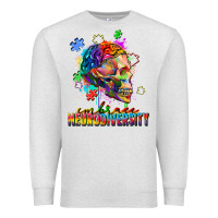 Oatmeal Heather Embrace neurodiversity Premium Sweatshirt - FaDigitalArtStudio