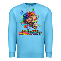 Ocean Blue Embrace neurodiversity Premium Sweatshirt - FaDigitalArtStudio