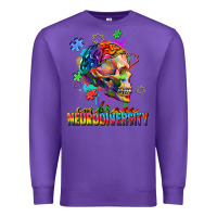 Purple Embrace neurodiversity Premium Sweatshirt - FaDigitalArtStudio