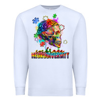White Embrace neurodiversity Premium Sweatshirt - FaDigitalArtStudio
