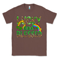 Chestnut Lucky And Blessed St Patricks Classic Tee - BundleAndBundleShop