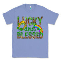 Colony Blue Lucky And Blessed St Patricks Classic Tee - BundleAndBundleShop