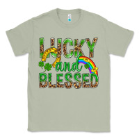 Matcha Lucky And Blessed St Patricks Classic Tee - BundleAndBundleShop