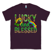 Plum Lucky And Blessed St Patricks Classic Tee - BundleAndBundleShop