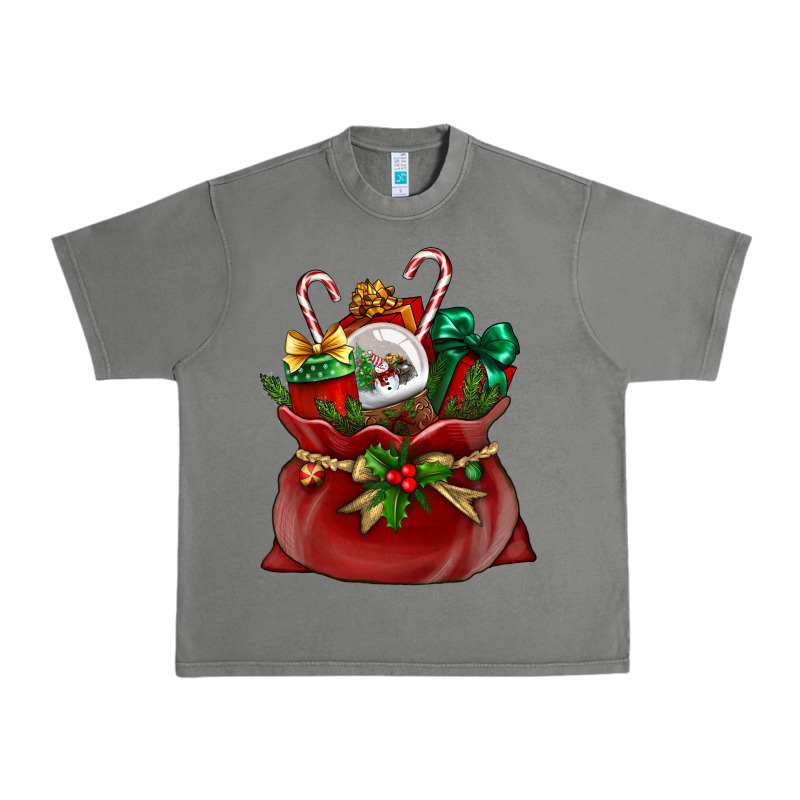 Christmas Santa Claus Bag Urban Heavy Tee by BundleAndBundleShop | Teevron