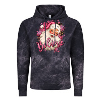 Cloud Black believe pink christmas santa claus Vintage Hoodie - MaliasSmallBusiness