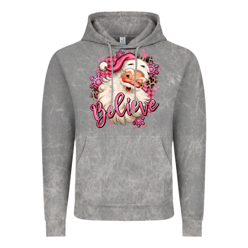 Believe Pink Christmas Santa Claus Vintage Hoodie by MaliasSmallBusiness | Teevron