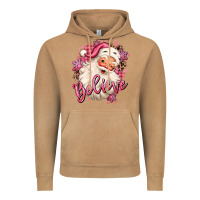 Vintage Camel believe pink christmas santa claus Vintage Hoodie - MaliasSmallBusiness