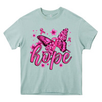 Hope Breast Cancer Butterfly Heavy Core Tee | Teevron