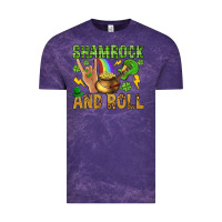 Cloud Purple Shamrock and roll Vintage Tee - BundleAndBundleShop