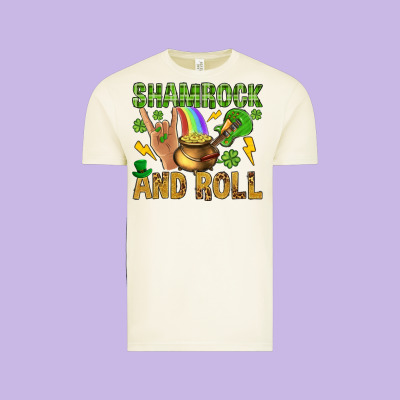 Shamrock And Roll Vintage Tee Designed By Bundleandbundleshop