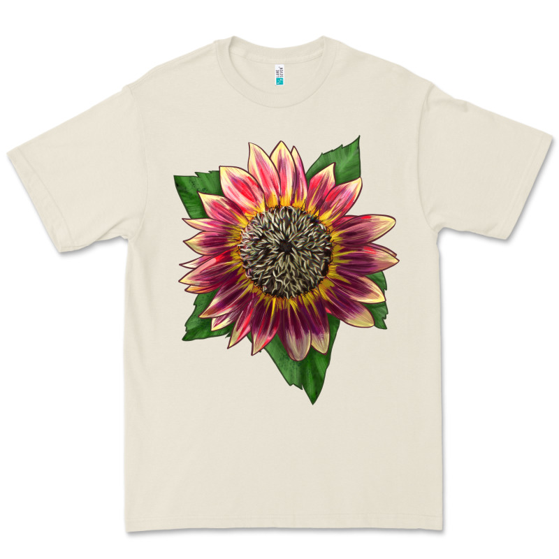 Crimson Blaze Sunflower Premium Tee by LillyAllenDesigns | Teevron