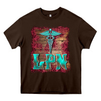 Chocolate Brown licensed practical nurse medical symbol  background Heavy Core Tee - BarkalooDesign