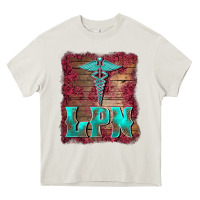 Licensed Practical Nurse Medical Symbol  Background Heavy Core Tee | Teevron