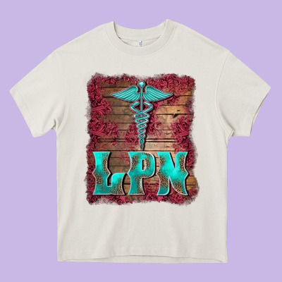 Licensed Practical Nurse Medical Symbol  Background Heavy Core Tee Designed By Barkaloodesign