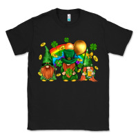 Black st. patricks  gnomies with rainbow Classic Tee - BundleAndBundleShop