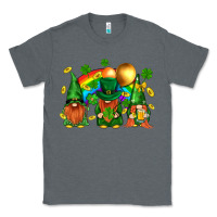 Charcoal Heather st. patricks  gnomies with rainbow Classic Tee - BundleAndBundleShop