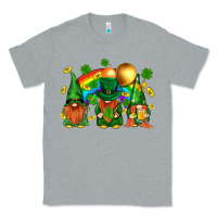 Heather Grey st. patricks  gnomies with rainbow Classic Tee - BundleAndBundleShop
