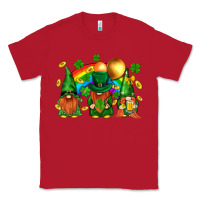 Red st. patricks  gnomies with rainbow Classic Tee - BundleAndBundleShop