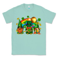 Seafoam st. patricks  gnomies with rainbow Classic Tee - BundleAndBundleShop