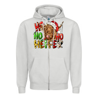 Dove Grey ho ho ho heifer Zipper Hoodie - CowGirlArtShop