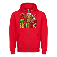 Red ho ho ho heifer Zipper Hoodie - CowGirlArtShop