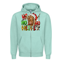 Seafoam ho ho ho heifer Zipper Hoodie - CowGirlArtShop