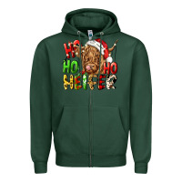 Sports Green ho ho ho heifer Zipper Hoodie - CowGirlArtShop