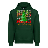 Forest Green Merry Christmas Tree Urban Hoodie - CowhideDigitalArt