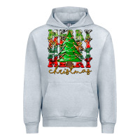 Heather Grey Merry Christmas Tree Urban Hoodie - CowhideDigitalArt