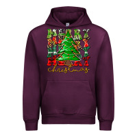 Mauve Wine Merry Christmas Tree Urban Hoodie - CowhideDigitalArt