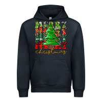 Navy Merry Christmas Tree Urban Hoodie - CowhideDigitalArt