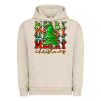 Pigment French Oak Merry Christmas Tree Urban Hoodie - CowhideDigitalArt