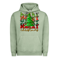 Pigment Oil Green Merry Christmas Tree Urban Hoodie - CowhideDigitalArt
