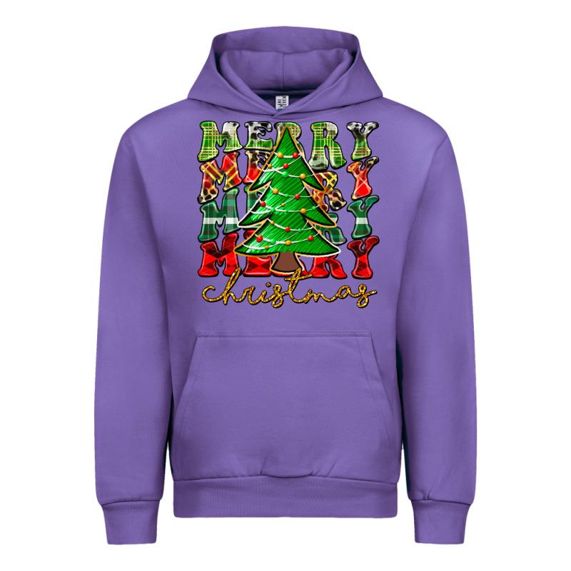 Merry Christmas Tree Urban Hoodie by CowhideDigitalArt | Teevron