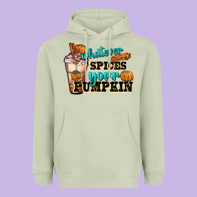 Whatever Spice Your Pumpkin Coffee Cup Heavyweight Hoodie Designed By Fadigitalartstudio