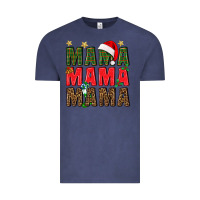 Vintage Denim Christmas Mama Vintage Tee - BundleAndBundleShop