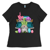 Black easter gnomes farm truck Ladies Tee - Jasminsmagicworld