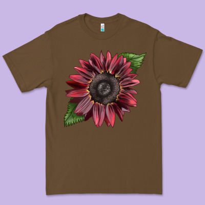 Chocolate Sunflower Premium Tee Designed By Lillyallendesigns