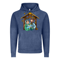 Vintage Denim jesus newborn oh holy night Vintage Hoodie - MaliasSmallBusiness
