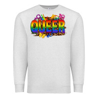 Oatmeal Heather queer Premium Sweatshirt - FaDigitalArtStudio