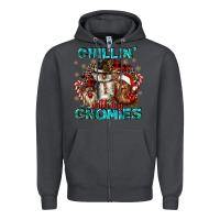 Smoke chillin with my gnomies Zipper Hoodie - CowGirlArtShop