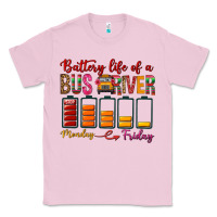 Bubblegum Pink Battery Life Of A Bus Driver Classic Tee - BundleAndBundleShop