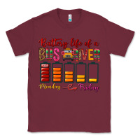 Burgundy Battery Life Of A Bus Driver Classic Tee - BundleAndBundleShop