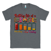 Charcoal Heather Battery Life Of A Bus Driver Classic Tee - BundleAndBundleShop