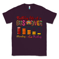 Plum Battery Life Of A Bus Driver Classic Tee - BundleAndBundleShop