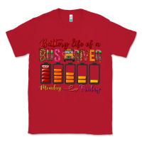 Red Battery Life Of A Bus Driver Classic Tee - BundleAndBundleShop