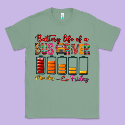 Battery Life Of A Bus Driver Classic Tee Designed By Bundleandbundleshop