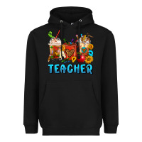 Black Teacher Coffee Cups Heavyweight Hoodie - FaDigitalArtStudio