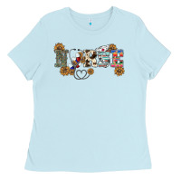 Baby Blue western nurse Ladies Tee - BarkalooDesign
